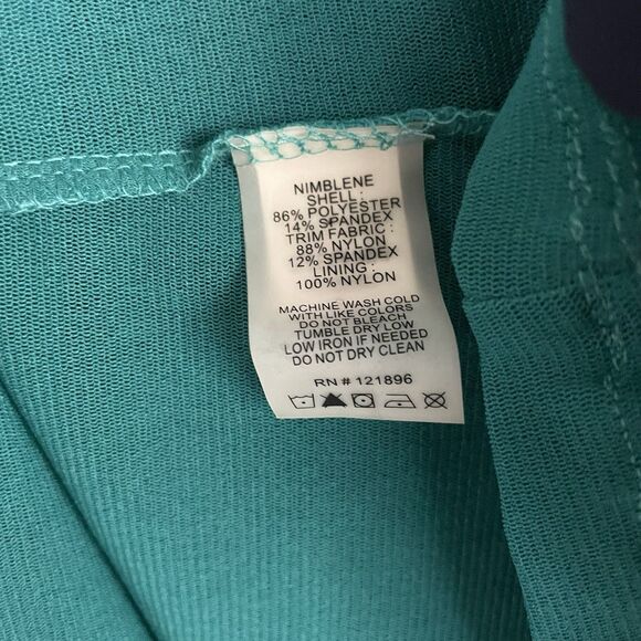 Title Nine Women's Illusion Women's L Nimblene Laser Cut Activewear Dress Blue - Picture 3 of 4